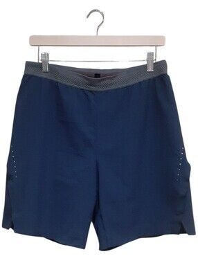 MEC Mountain Equipment Coop Men's Flight 7" Lined Running Shorts Navy Size Med